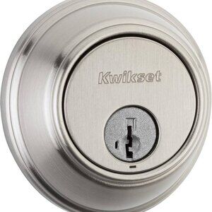 Kwikset 816 Key Control Deadbolt Lock, Round - Satin Nickel